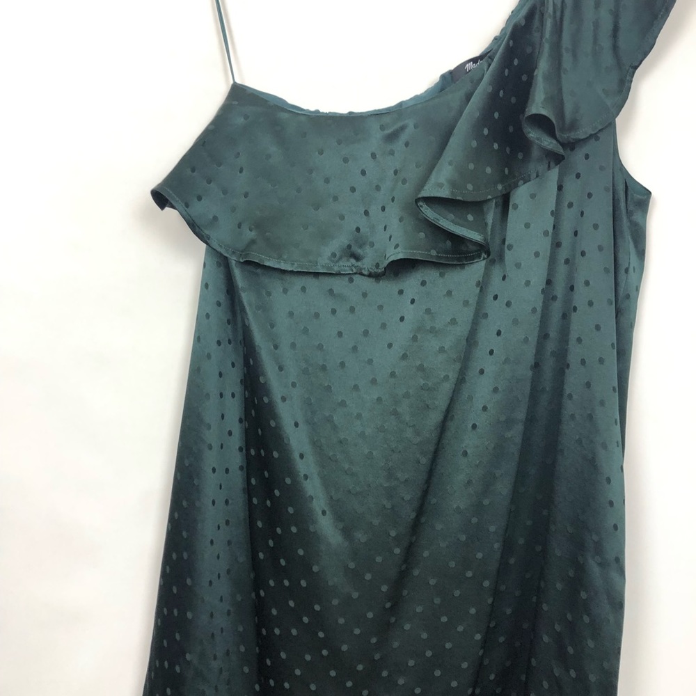 Madewell Green Ruffled One Shoulder Dancefloor 2 - Picture 5 of 8